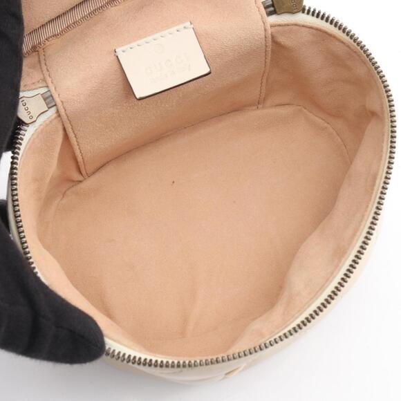 GUCCI White Leather GG Marmont Backpack - Picture 3 of 12